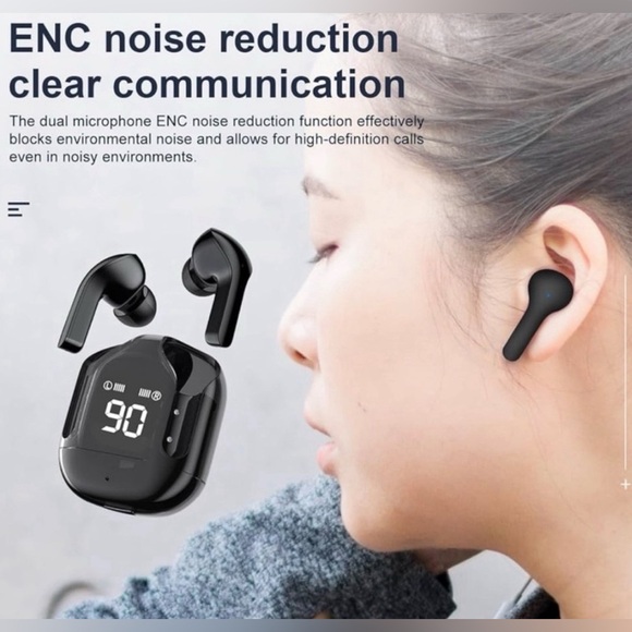 Wireless Headsets with LED Display, Bluetooth, Wireless Earbuds - Picture 8 of 9